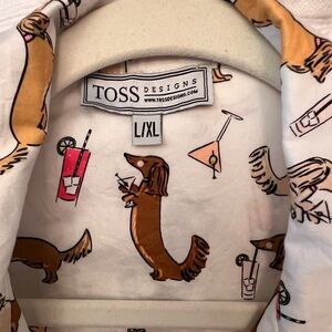 Dog Print Toss Design sleep shirt or short robe